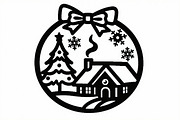 Christmas Laser Cut Ornament Bundle, a Graphic by musafir_fashion (Thumbnail 10 of 16)