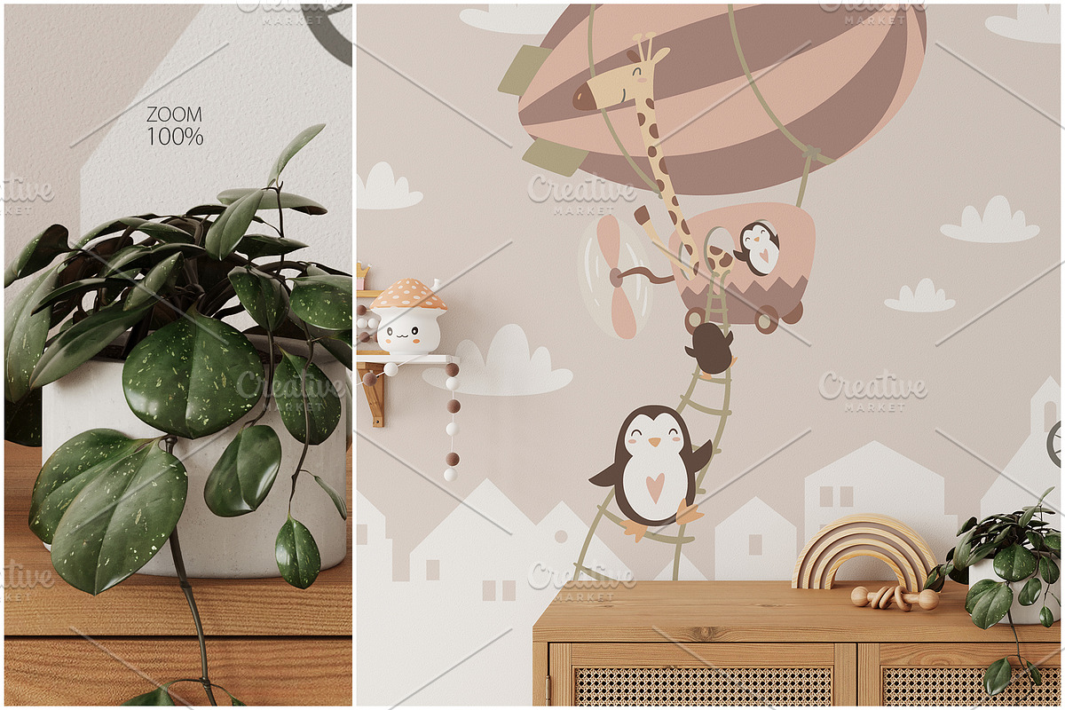 Kids Wall & Frame Mockup Bundle 7, a Print Template by Yuri-U (Photo 20 of 22)