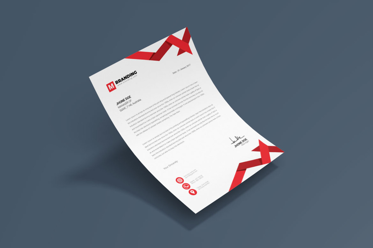 Professional Business Letterhead, a Stationery Template by BrandlyTemplate (Photo 2 of 3)