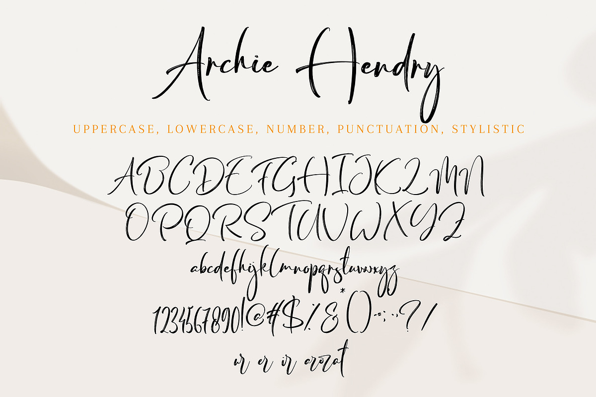 Archie Hendry, a Handwritten Font by HaKi Studio (Photo 5 of 5)