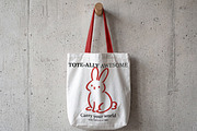 Realistic Cotton Shopping Bag Mockup, a Household Mockup by Designer Dude (Thumbnail 1 of 2)
