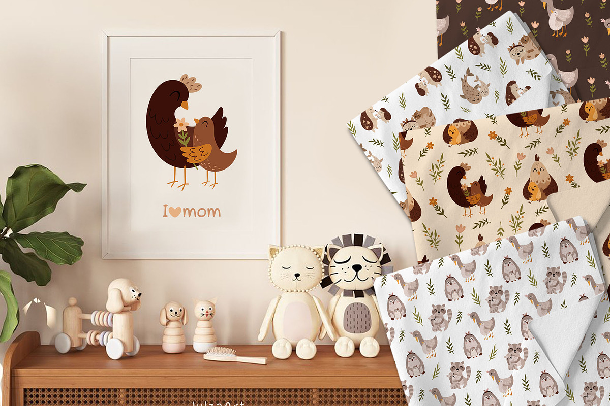 Mother and baby animals collection, an Animal Illustration by JulzaArt (Photo 6 of 9)