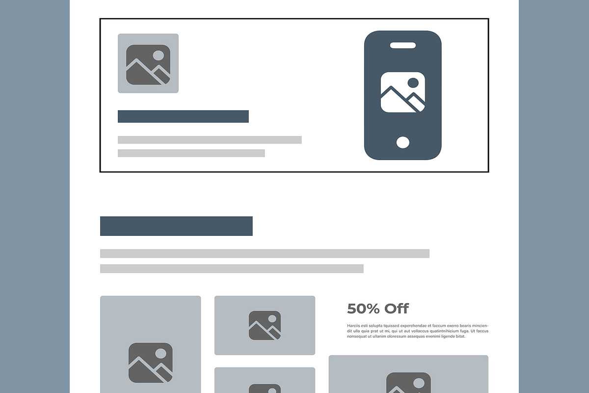 Modern Wireframe Kit for UI UX, a Wireframe Template by MightyDesign (Photo 5 of 9)