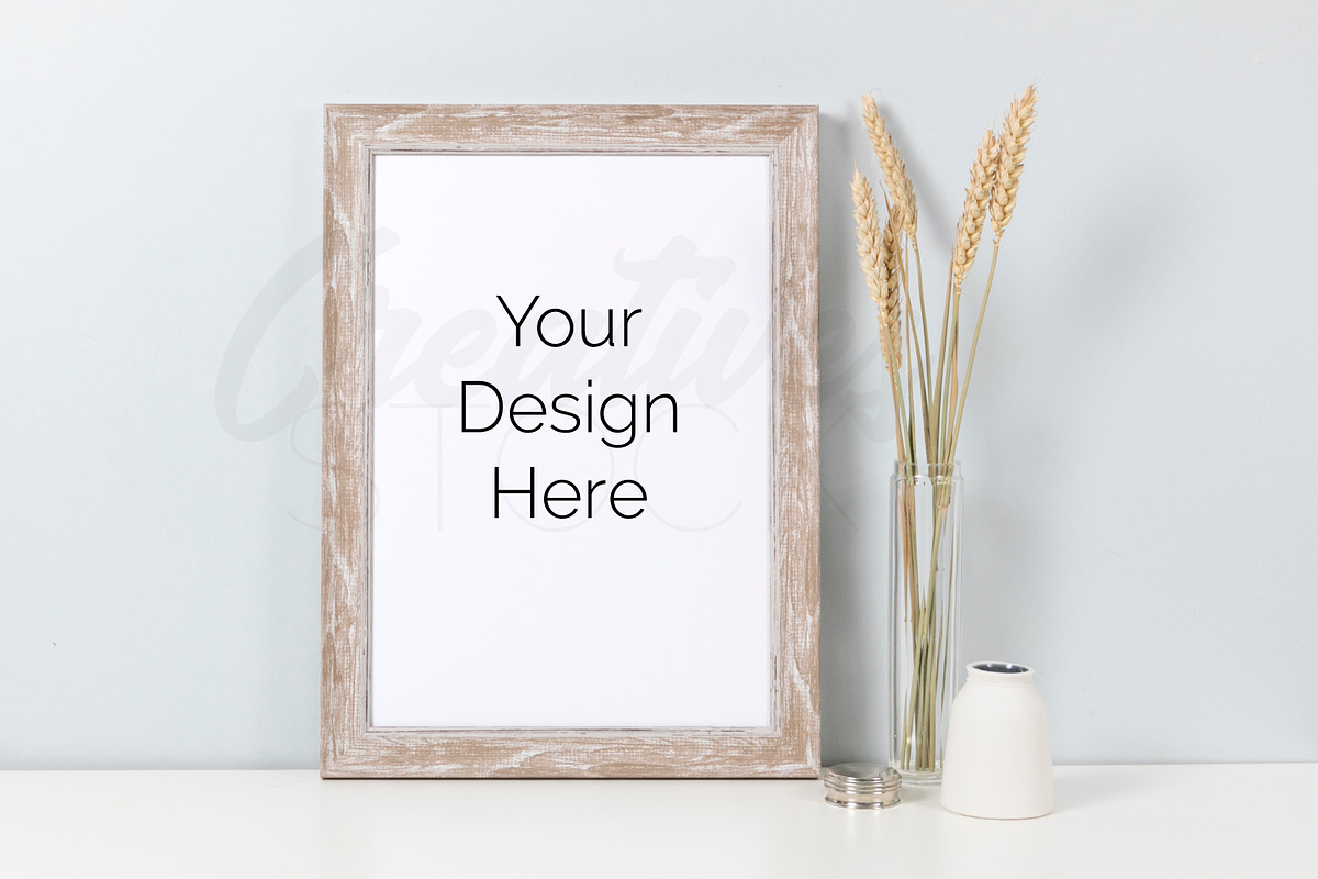 A4 Natural Frame Mockup Bundle, a Print Template by Creatives STOCK (Photo 6 of 11)