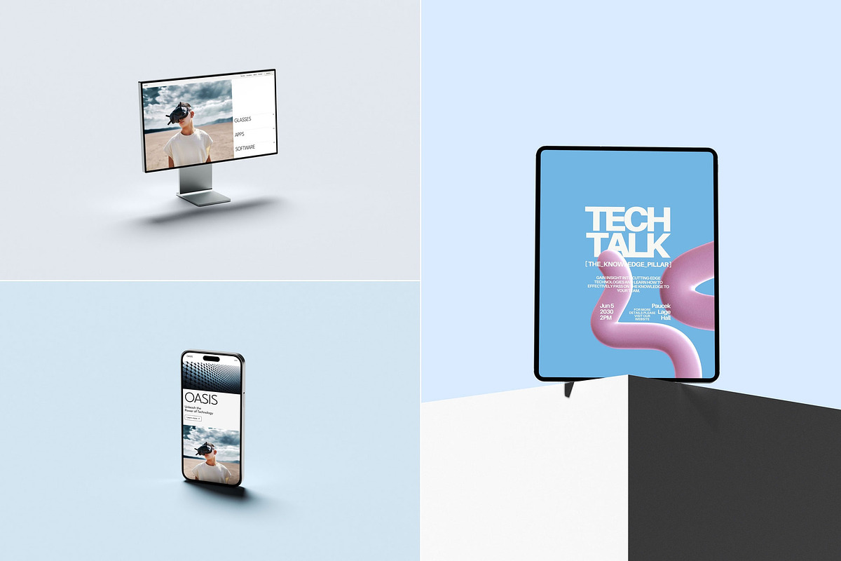 Oasis Multi-Device Mockup Collection, a Mac Mockup by Mockup Line (Photo 4 of 11)
