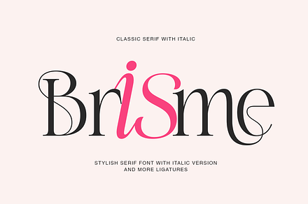 Brisme - Modern Luxury Serif Font, a Serif Font by Pixesia Studio