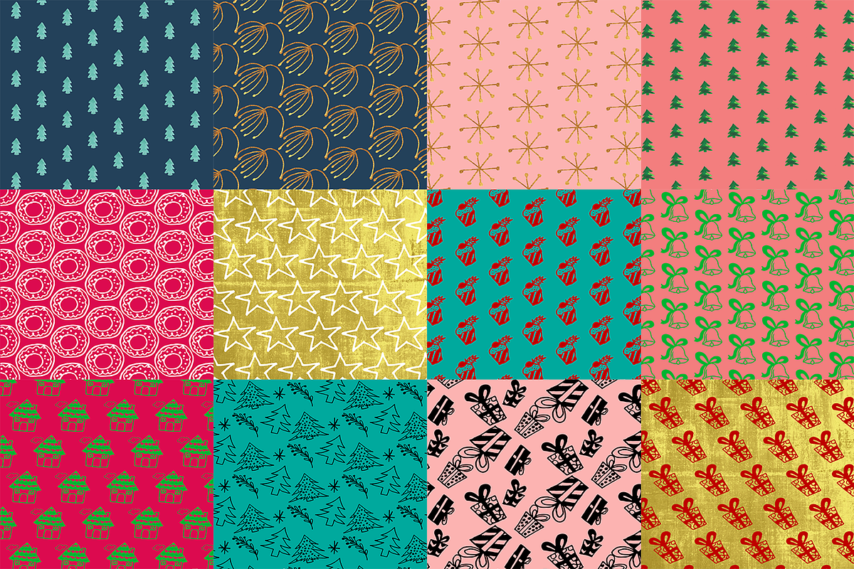 Hand Drawn Christmas Patterns II, a Pattern Graphic by Sinziana Romanescu (Photo 2 of 4)