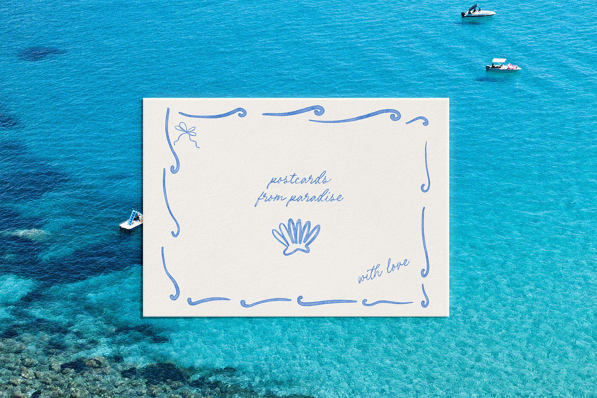 COASTAL BLUE Summer Icons & Frames, an Object Graphic by Lana Elanor (Photo 7 of 9)
