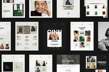 QINN / Social Media Kit, a Social Media Template by Studio Elevate