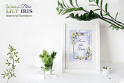 White Lily and Blue Iris set, a Decorative Illustration by L- design studio (Thumbnail 9 of 9)