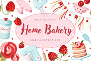 Home Bakery set, an Illustration by nathalieclaire (Thumbnail 1 of 5)