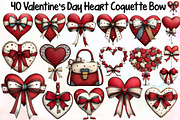 Valentine's Day Heart Coquette Bow, an Illustration by Sublimation Artist (Thumbnail 1 of 6)