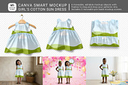 Girls Cotton Sun Dress Canva Mockup, an Apparel Mockup by Mockup Scene (Thumbnail 1 of 15)