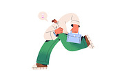 Multitasking, work and life balance, a Person Illustration by PaperTrident (Thumbnail 3 of 9)