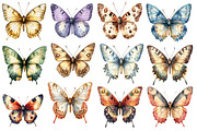 Vintage Butterflies Clipart, an Illustration by Designworld (Thumbnail 3 of 5)