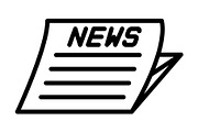 Newspaper icon, an Outline Icon by Sumberpangan (Thumbnail 3 of 5)