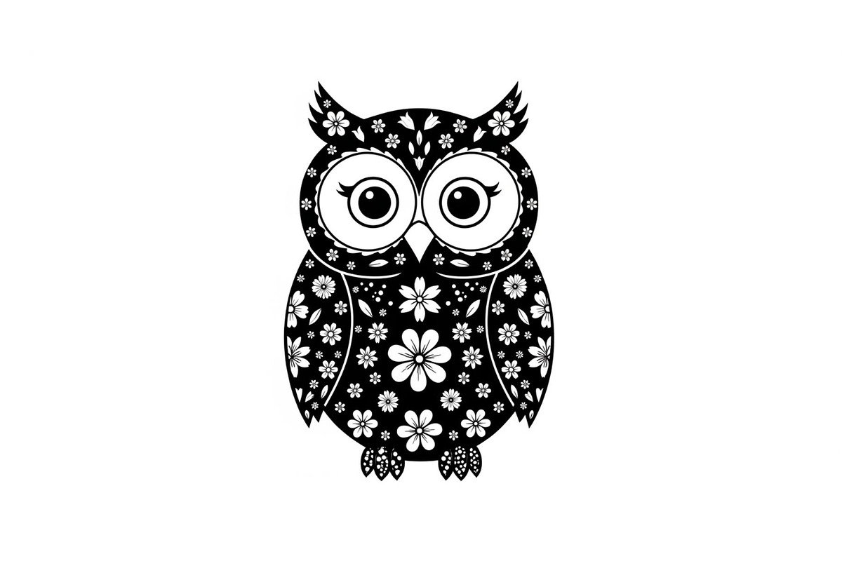 Cute Owl Silhouette Bundle, an Illustration by yasushie (Photo 25 of 31)