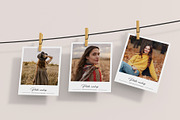 Polaroid Photo Mockup on Rope, a Product Mockup by graphypix (Thumbnail 1 of 4)