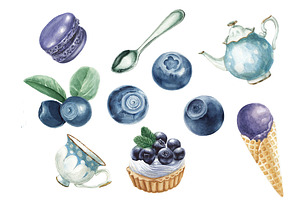 Blueberry delicious collection, a Pattern Graphic by lenavetka87