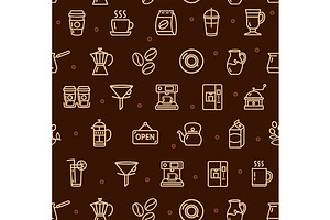 Coffee House Pattern Background