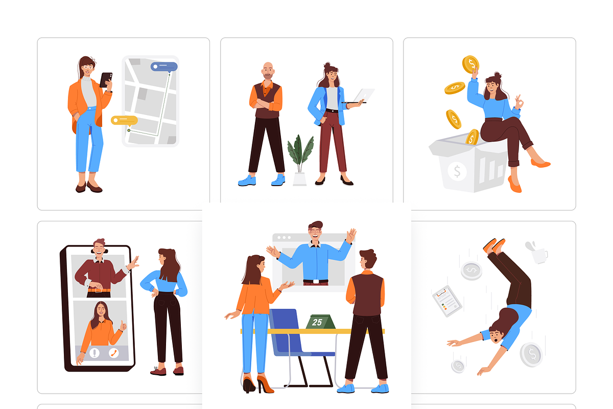 Business Character Illustration Set, a Finance Illustration by Vectors Market (Photo 10 of 10)