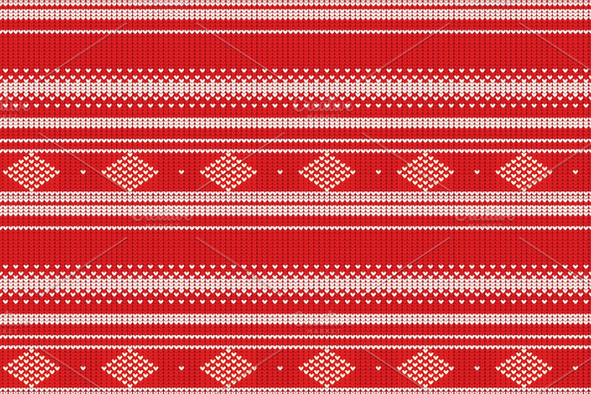 Set of six knitted seamless patterns preview 5