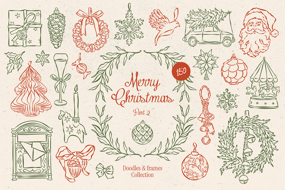 Whimsical Christmas Illustrations, an Object Graphic by DesignThatMatters (Photo 1 of 16)