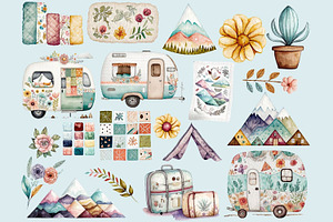 Patchwork Adventure Clipart