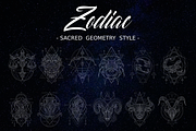 Zodiac Sacred Geometry Style, an Illustration by azhartz (Thumbnail 1 of 5)