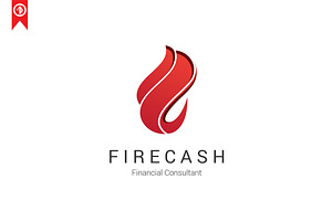 Fire Cash Logo Template