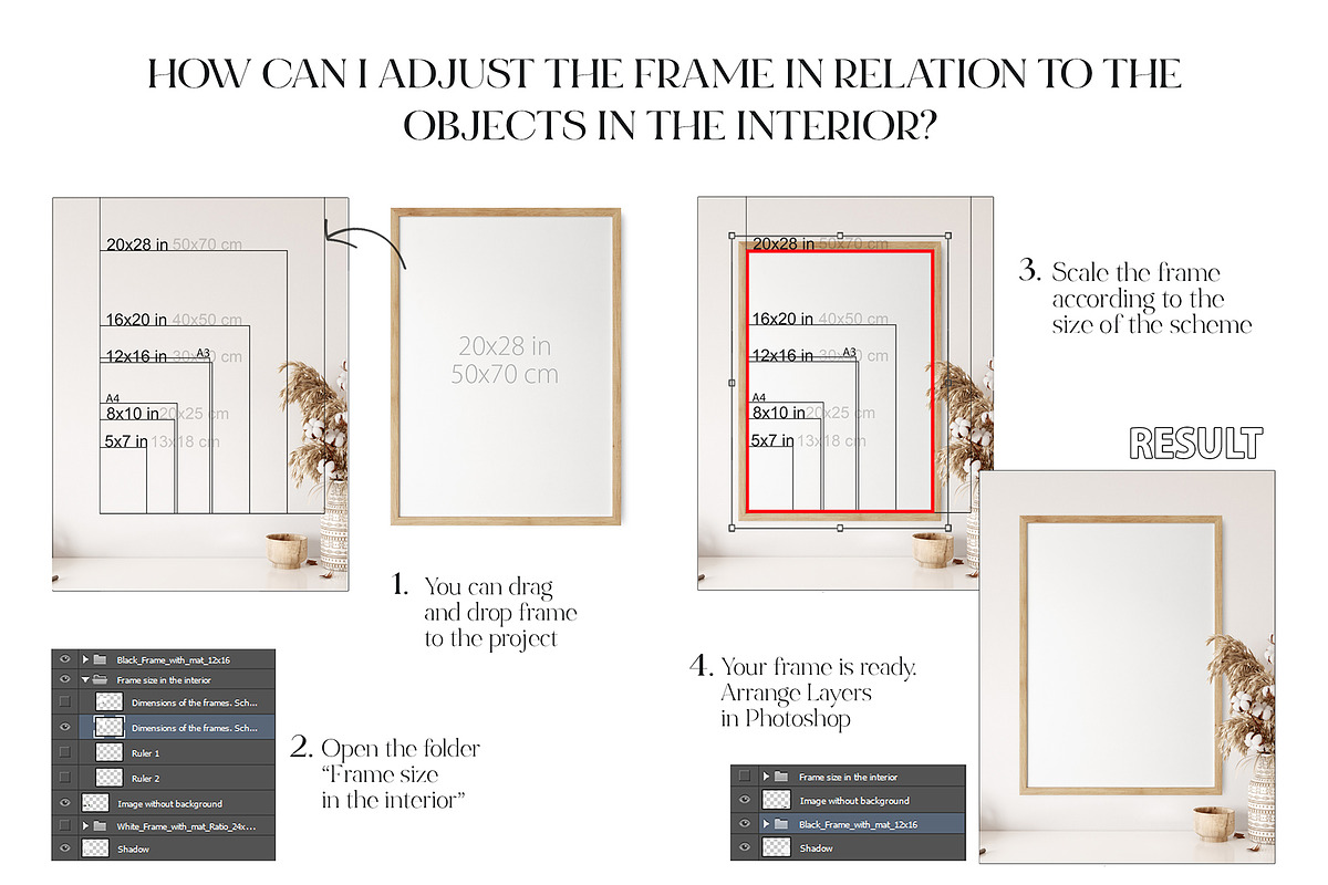 Frame & Wall Mockup Bundle - 7, a Print Template by Yuri-U (Photo 26 of 27)