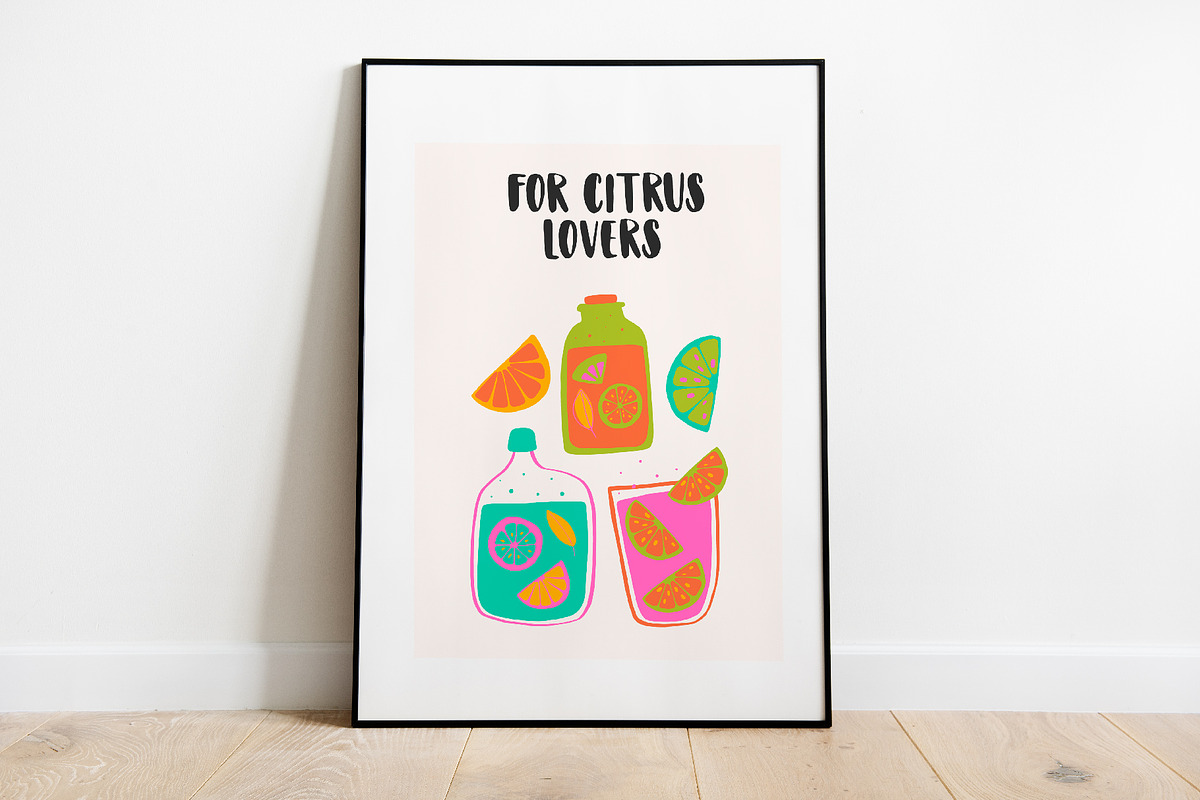 A collection of vibrant citrus, a Food Illustration by lexminci (Photo 4 of 14)
