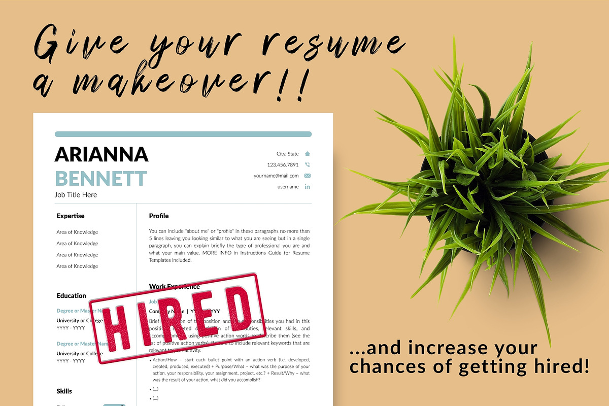 Simple Resume Bundle - Arianna, a Resume Template by Templates Design Co. (Photo 16 of 17)