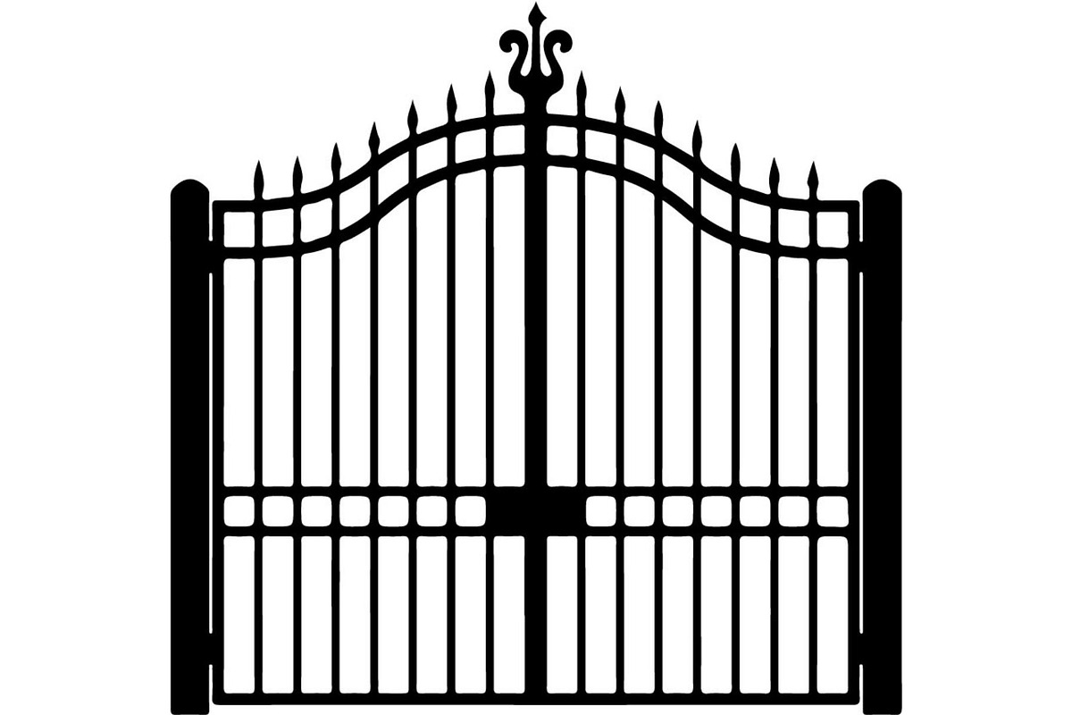 Classic Wrought Iron Gate Silhouette, an Object Graphic by Designer_Momina (Photo 5 of 9)