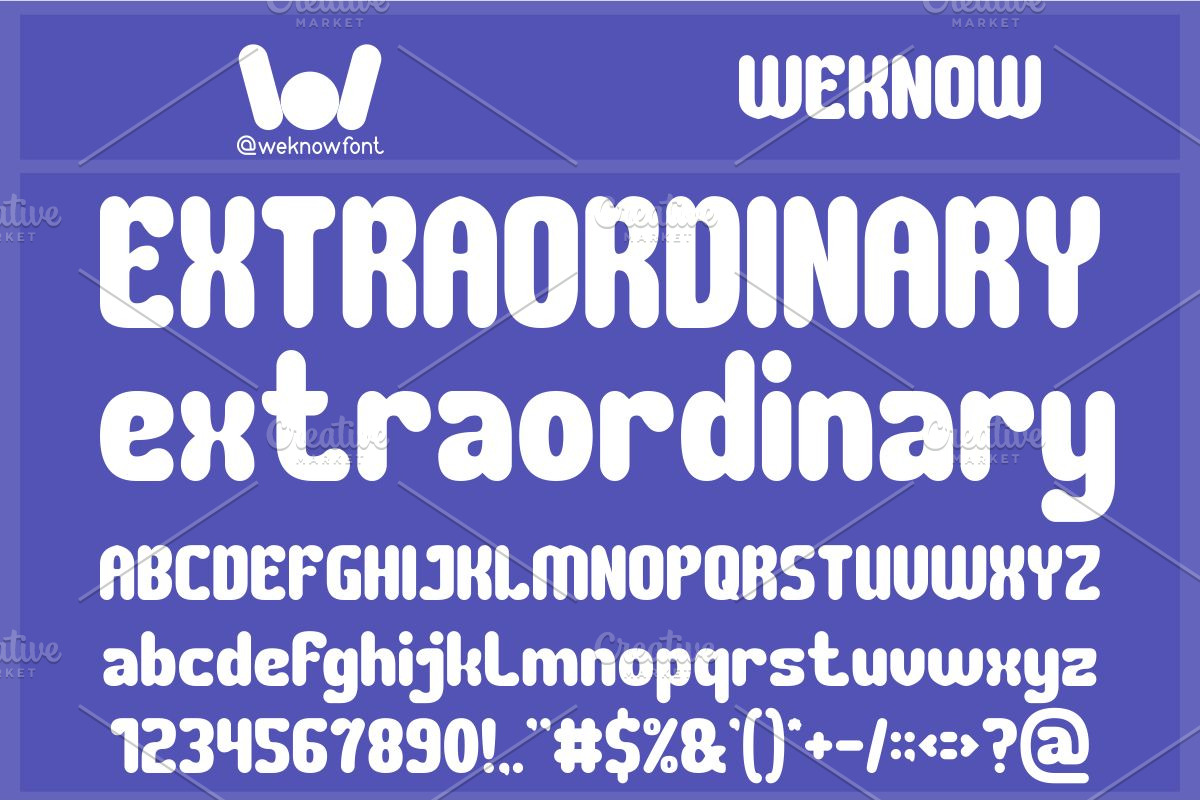 Extraordinary font, a Font by weknow (Photo 1 of 8)