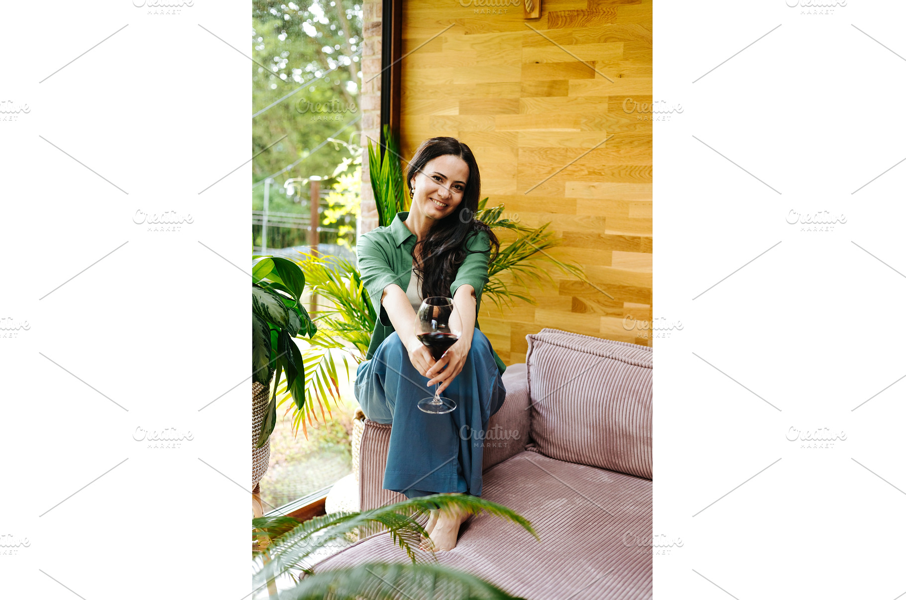 Portrait of smiling woman enjoying a, a Person Photo by HalfPoint