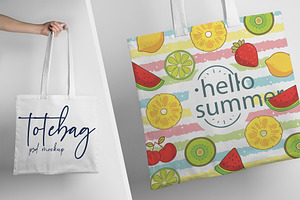 Realistic Tote Bag Mockup