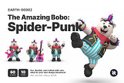 Bobo Spider-Punk, Clay 3D Clipart, a Seasonal Illustration by FactoryType Studio (Thumbnail 1 of 9)