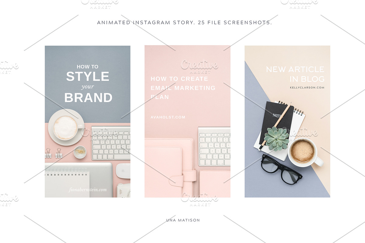 Animated Instagram Story bundle, a Social Media Template by Una Matison (Photo 3 of 13)