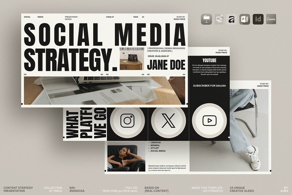 Social Media Strategy Presentation, a Presentation Template by ArtisanaAura (Photo 1 of 12)