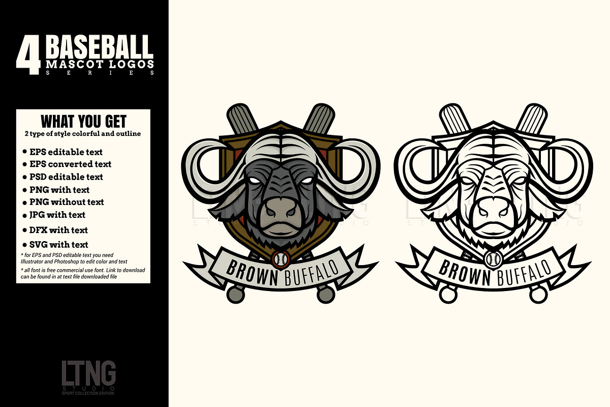 Baseball logo series 1, an Icon by LTNG STUDIO (Photo 2 of 4)