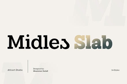 Midles Slab, a Slab Serif Font by Attract Studio