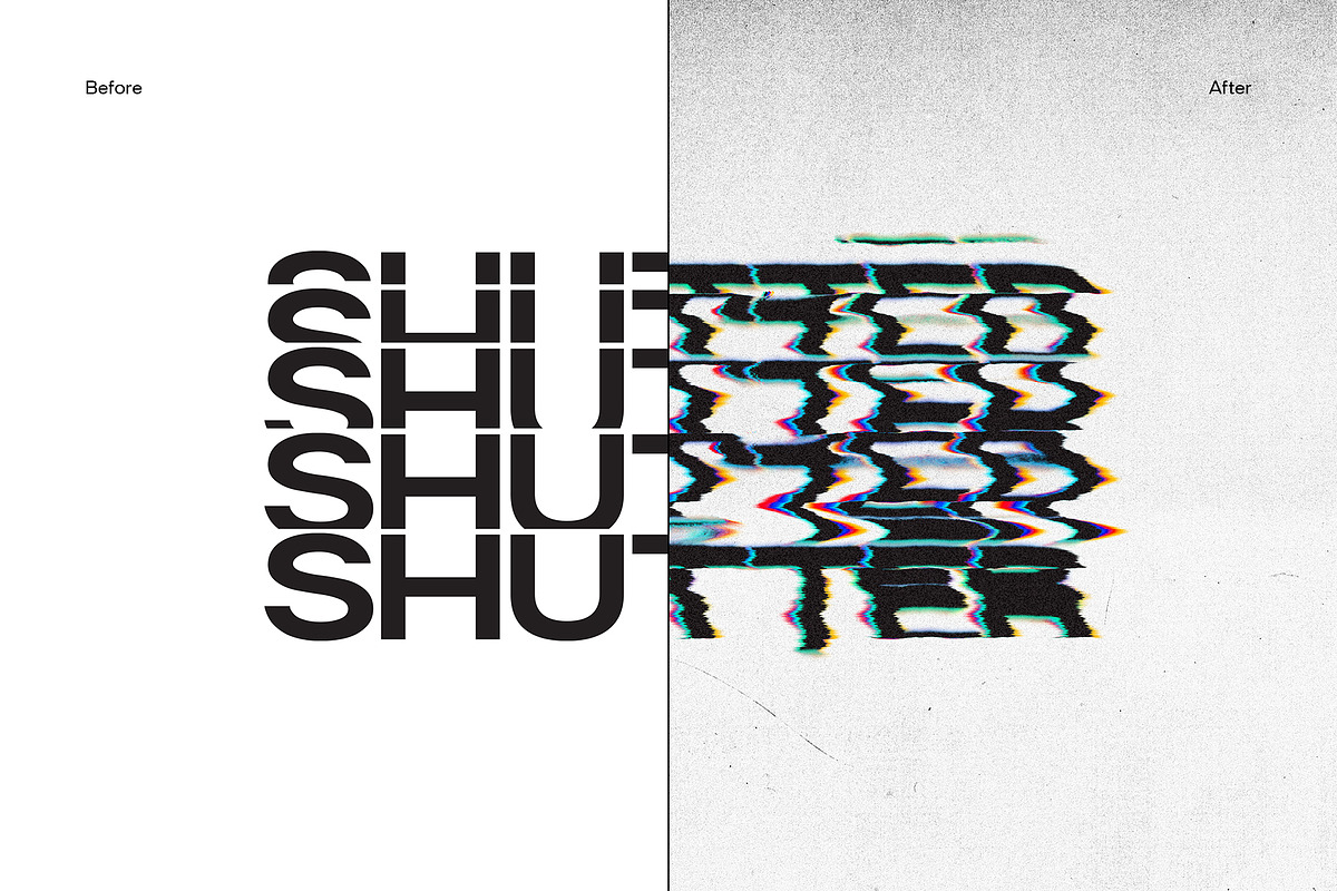 Shutter Distortion Text Effect, a Graphic by Divided.co