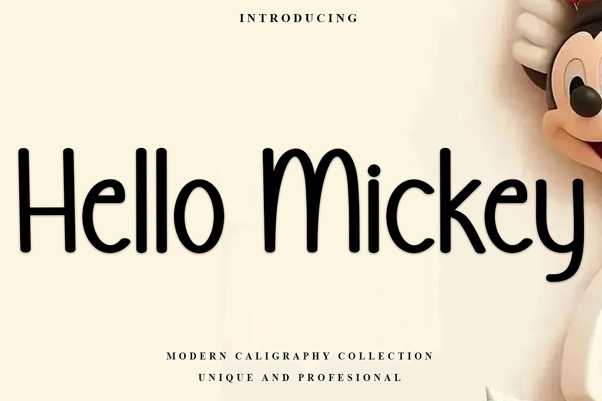 Hello Mickey, a Sans Serif Font by FreshTypeINK (Photo 1 of 8)