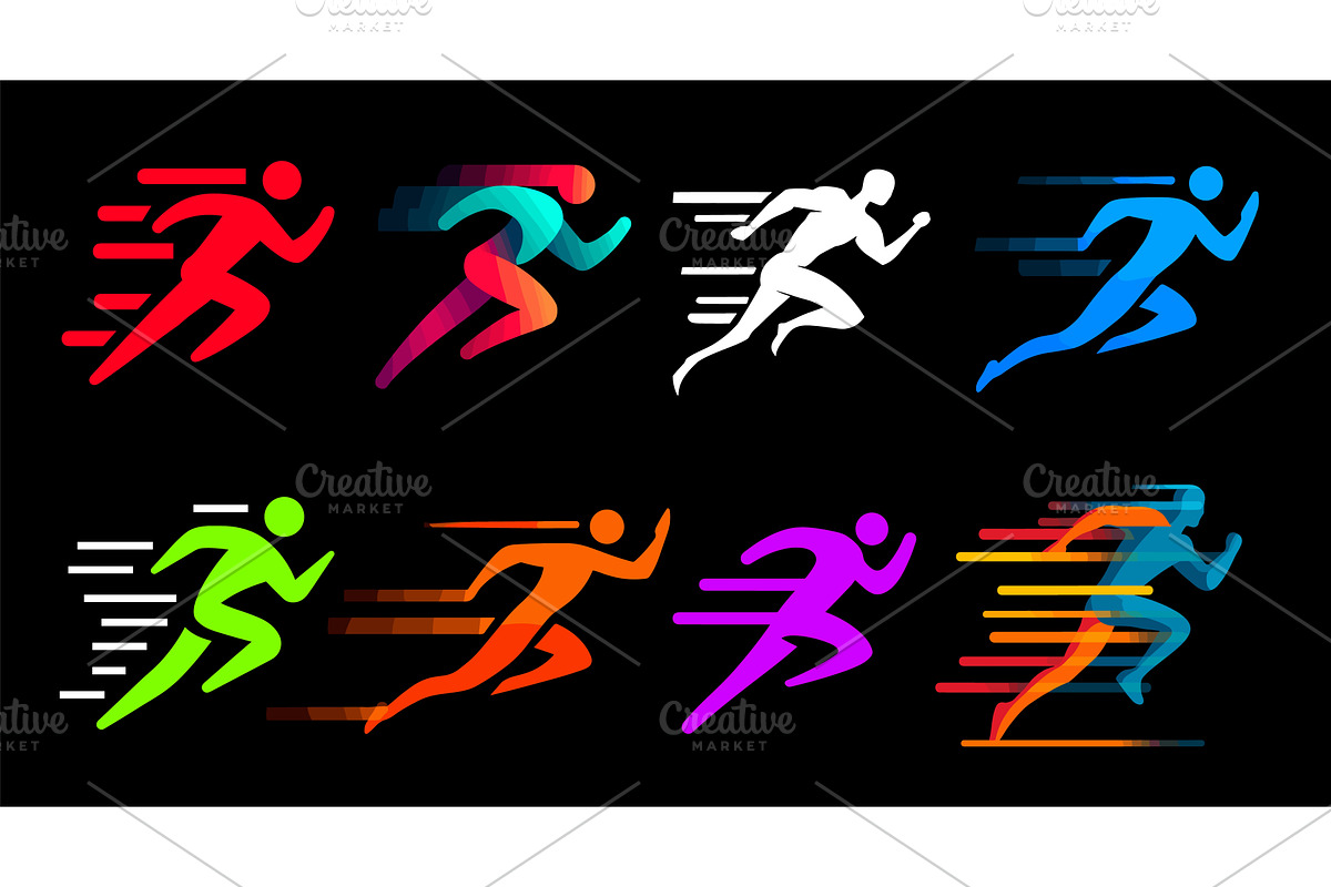 Speed runner sport logo. Man, a Sport Illustration by Stock-Smart-Start