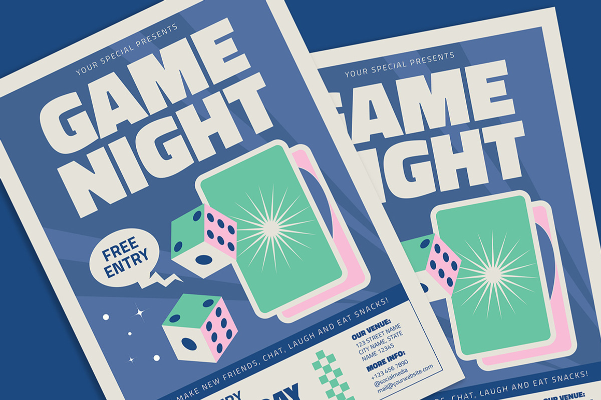 Game Night Flyer, a Flyer Template by Gumico Studio. (Photo 3 of 3)