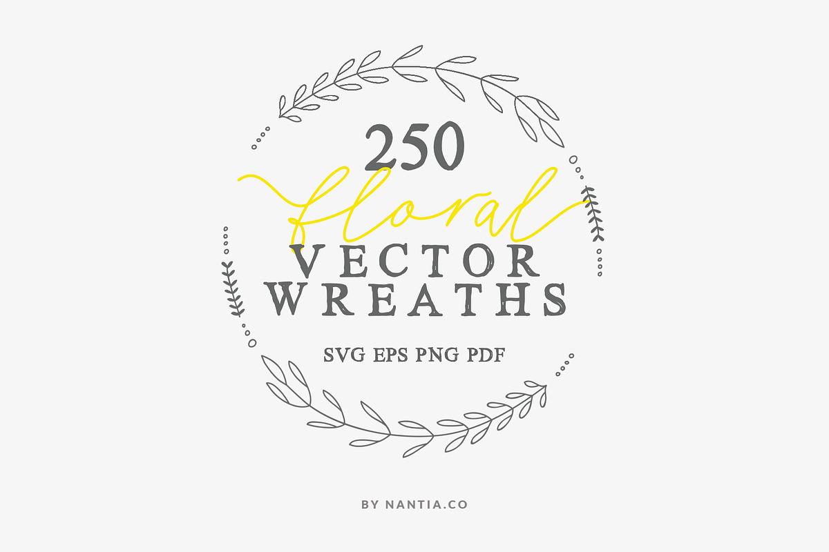 250 Wreaths Vector MEGAPack, an Illustration by Greek fonts by nantia.co (Photo 1 of 7)
