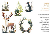 The Naive Woodlands Clipart Set, a Decorative Illustration by The Dutch Lady Designs (Thumbnail 3 of 7)