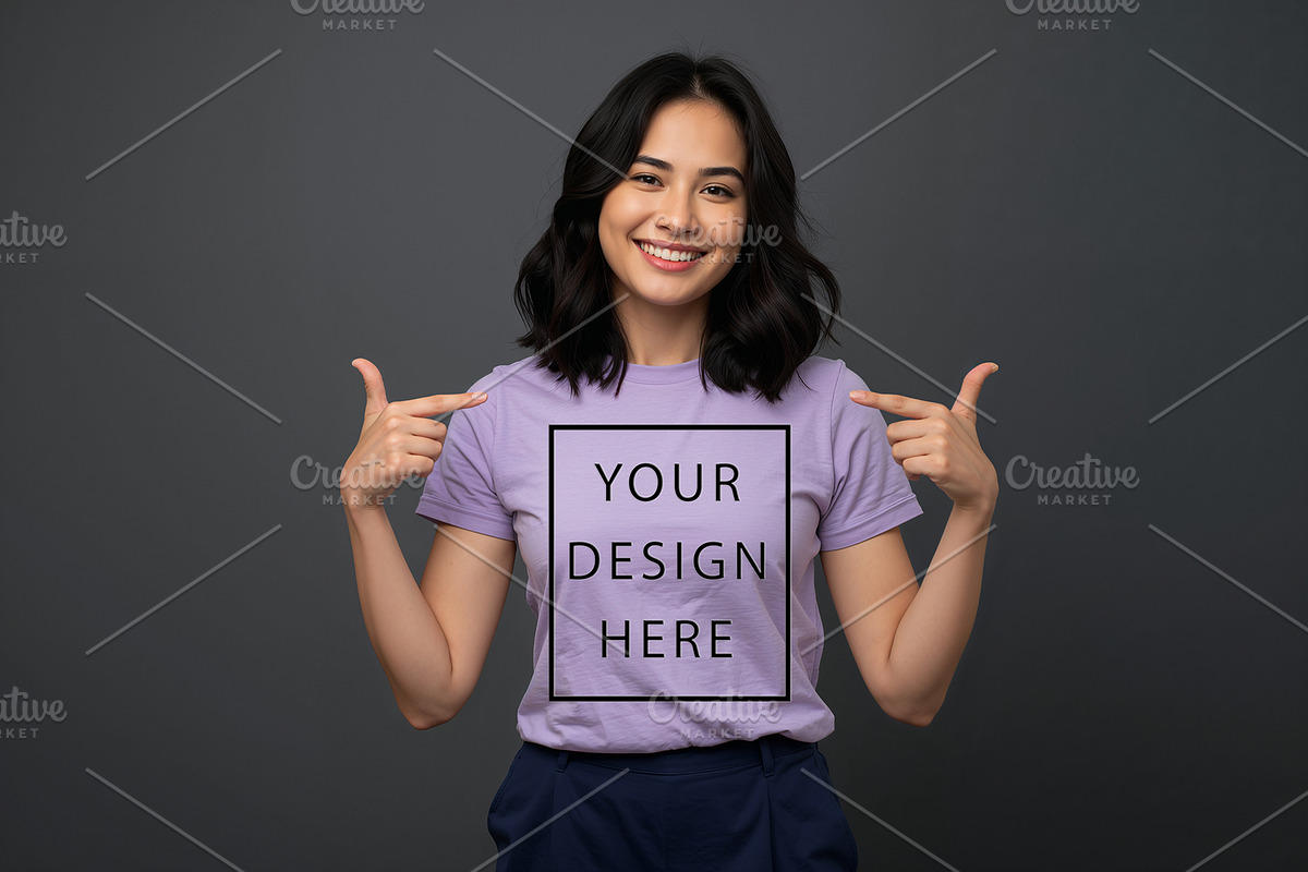 T-Shirt Mockup - Lavender Edition, a Shirt Mockup by ForhadGFX (Photo 4 of 12)