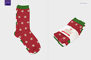 Melange Socks Mock-up, a Packaging Mockup by BlackMocca (Thumbnail 2 of 5)
